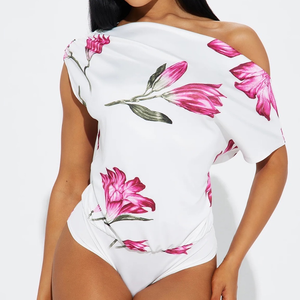 Kamiki Floral Bodysuit - Pink/combo